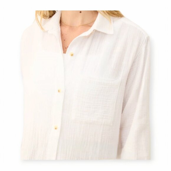 Cotton Gauzy Breathable Button-Up by Marine Layer size S EUC - Picture 2 of 15